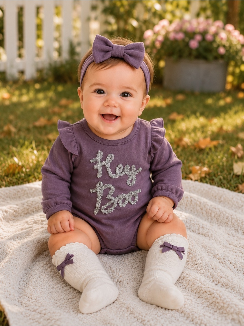 Nicole Miller New York 3 Piece Hey Boo Halloween Set Girls 6/9 Months NWT